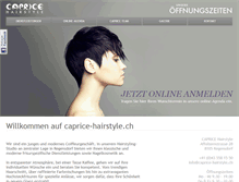Tablet Screenshot of caprice-hairstyle.ch